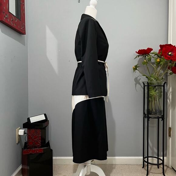 NEW The Limited 90s Classic Longline Structured Hourglass Pantsuit Midi Skirt 4 - Picture 15 of 16